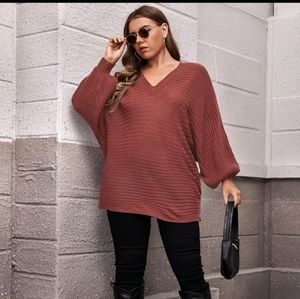 Maroon oversize sweater 1x